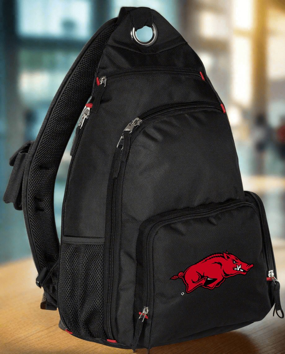 Arkansas Razorback Backpack Arkansas Razorbacks Sling Backpack | University of Arkansas Crossbody ...