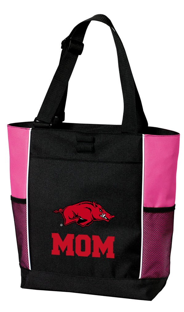 University of Arkansas Tote Bag Arkansas Razorbacks Carryall Tote Mom on Pink