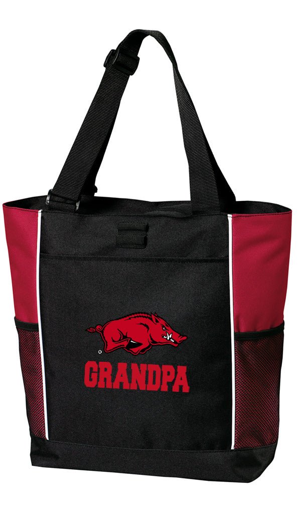 University of Arkansas Tote Bag Arkansas Razorbacks Carryall Tote Grandpa on Red