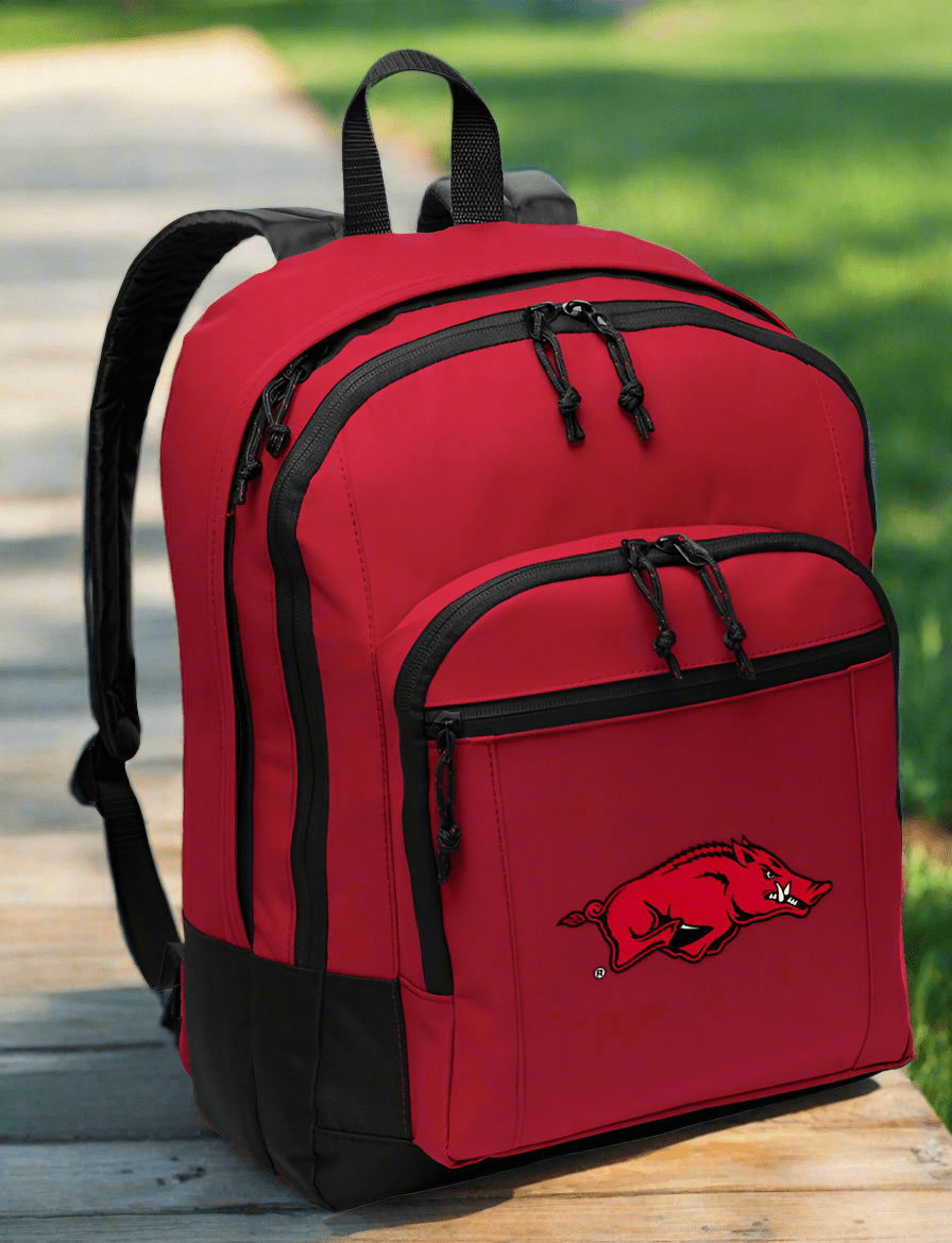 University of Arkansas Backpack Arkansas Razorbacks Medium Classic Style Backpack Red