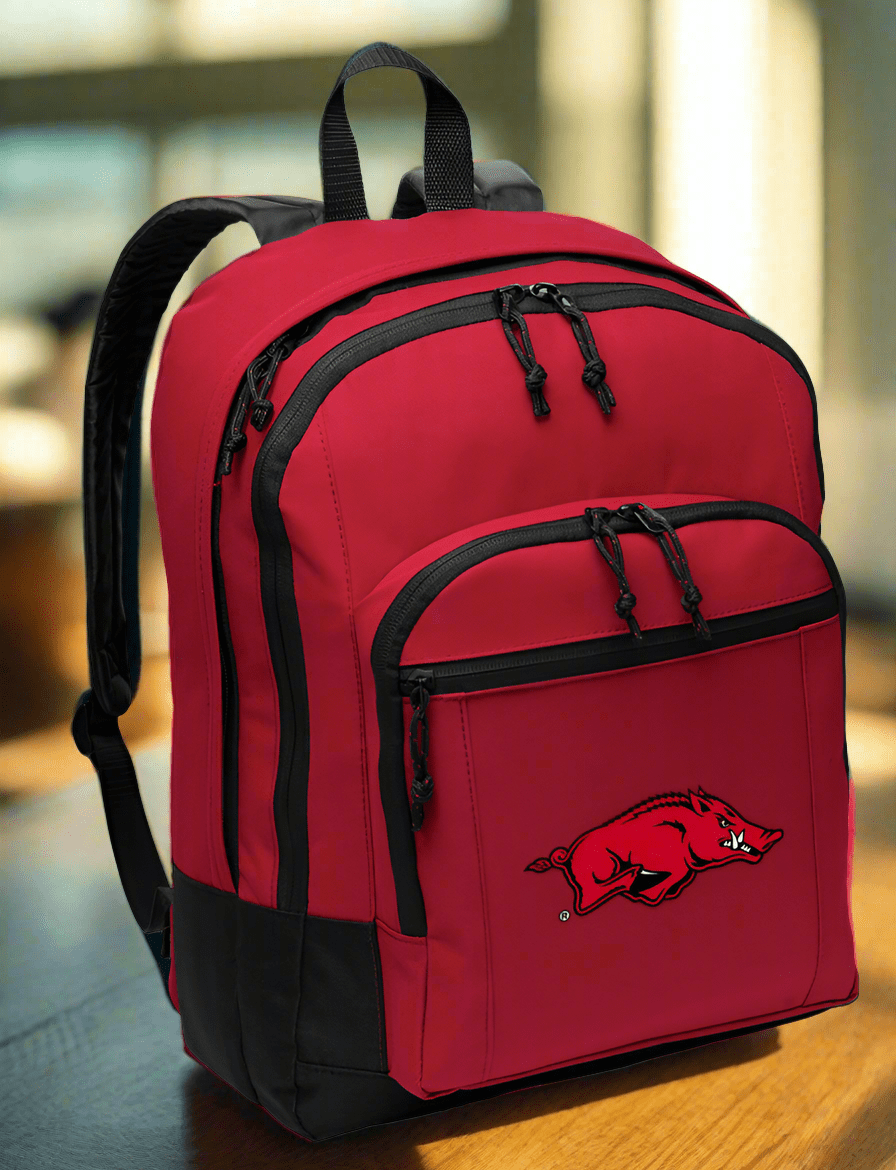 University of Arkansas Backpack Arkansas Razorbacks Medium Classic Style Backpack Red