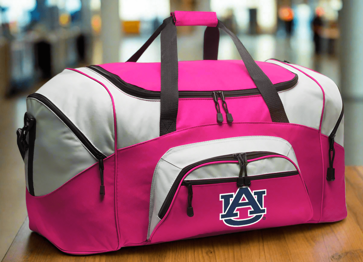 Auburn University Duffel Bag – Tigers Gym, Travel & Sports Gear Bag Pink