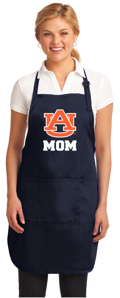 Auburn University Apron Auburn Tigers Apron - Stain Resistant Fabric Mom on Navy