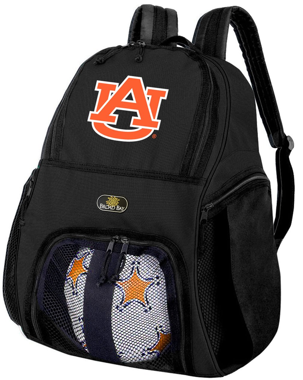 Auburn University Soccer Ball Backpack or Auburn Tigers Volleyball Sports Gear Bag Black