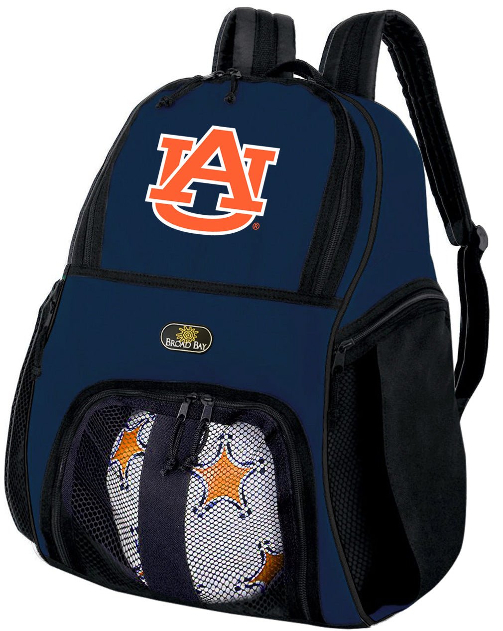 Auburn University Soccer Ball Backpack or Auburn Tigers Volleyball Sports Gear Bag Navy