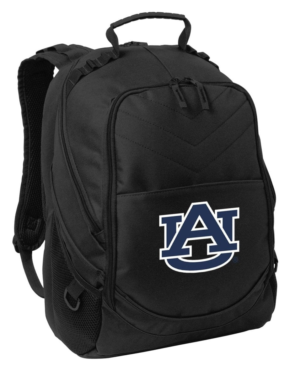 Auburn Laptop Backpack – Official Auburn Tigers Bookbag – 17" Laptop Sleeve, NCAA School Gear – 600D Polyester Black