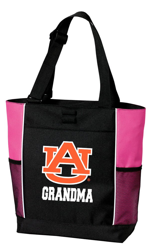 Auburn University Tote Bag Auburn Tigers Carryall Tote Grandma on Pink