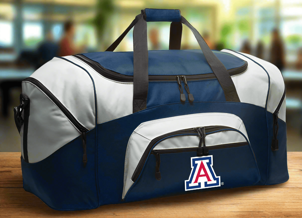 University of Arizona Duffel Bag – Wildcats Gym, Sports & Travel Gear Bag Navy