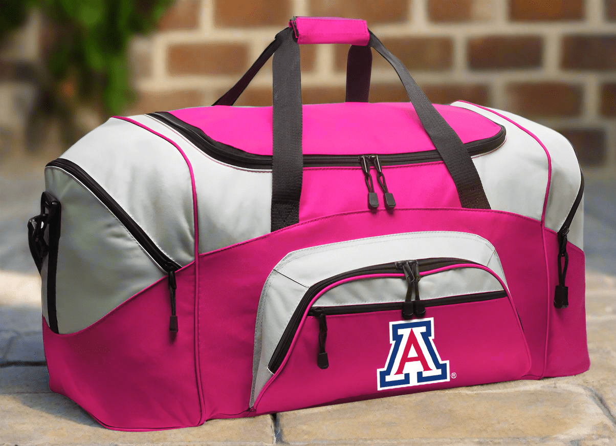 University of Arizona Duffel Bag – Wildcats Gym, Sports & Travel Gear Bag Pink