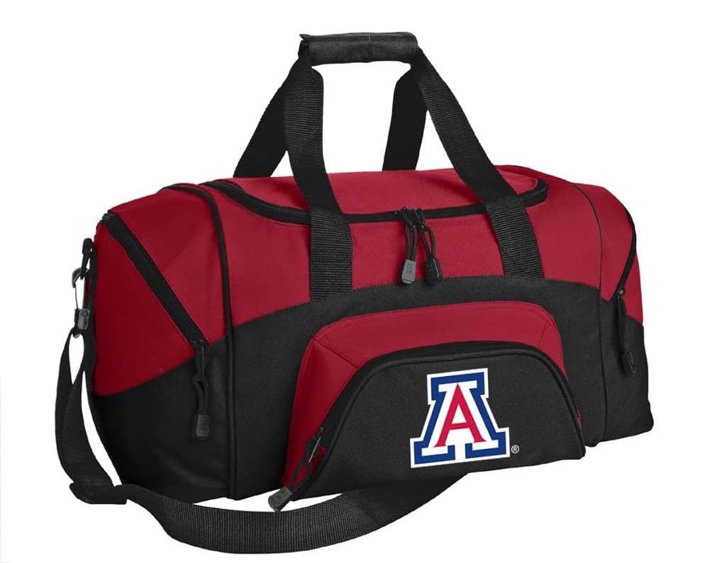 University of Arizona Small Duffel Bag UA Wildcats Carryon Suitcase or Gym Bag Red