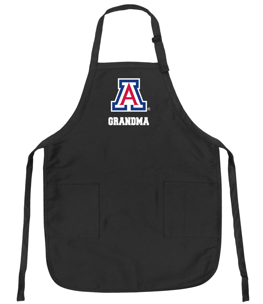 University of Arizona Apron Arizona Wildcats Apron - Stain Resistant Fabric Grandma on Black