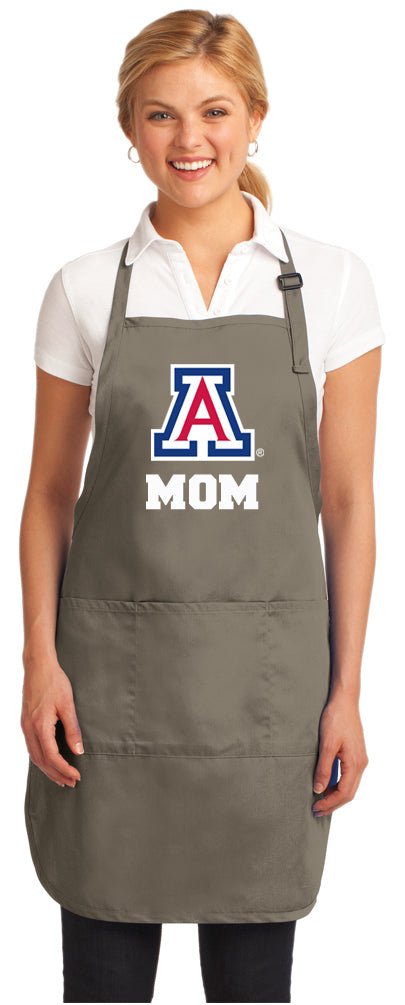 University of Arizona Apron Arizona Wildcats Apron - Stain Resistant Fabric Mom on Khaki