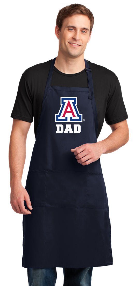 University of Arizona Large Apron Arizona Wildcats Apron - Adjustable with Pockets Dad on Navy