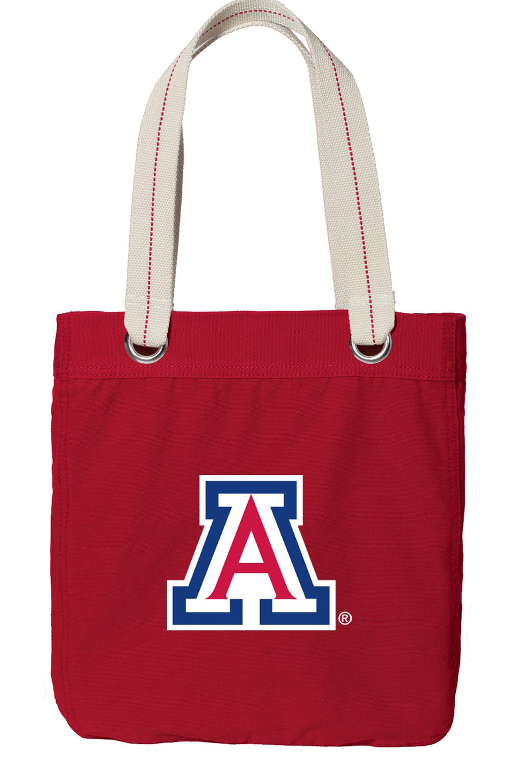 University of Arizona Tote Bag Arizona Wildcats Deluxe Canvas Shoulder Bag Red