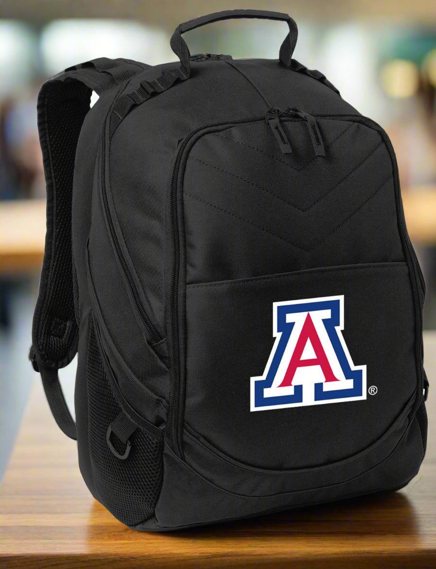 Arizona Wildcats Laptop Backpack – Official University of Arizona Bookbag – 17" Laptop Sleeve, NCAA School Gear – 600D Polyester Black