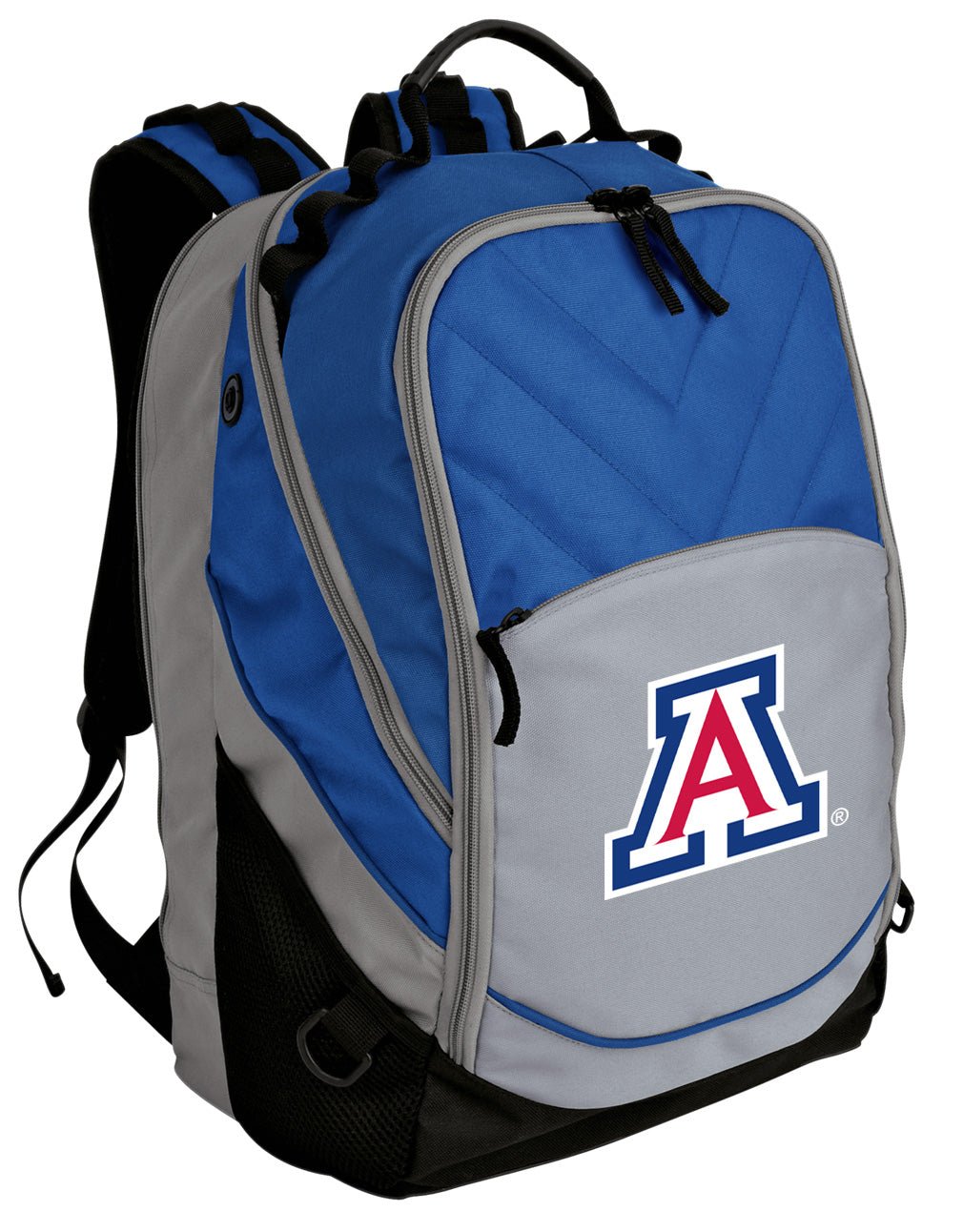 Arizona Wildcats Laptop Backpack – Official University of Arizona Bookbag – 17" Laptop Sleeve, NCAA School Gear – 600D Polyester Blue and Gray