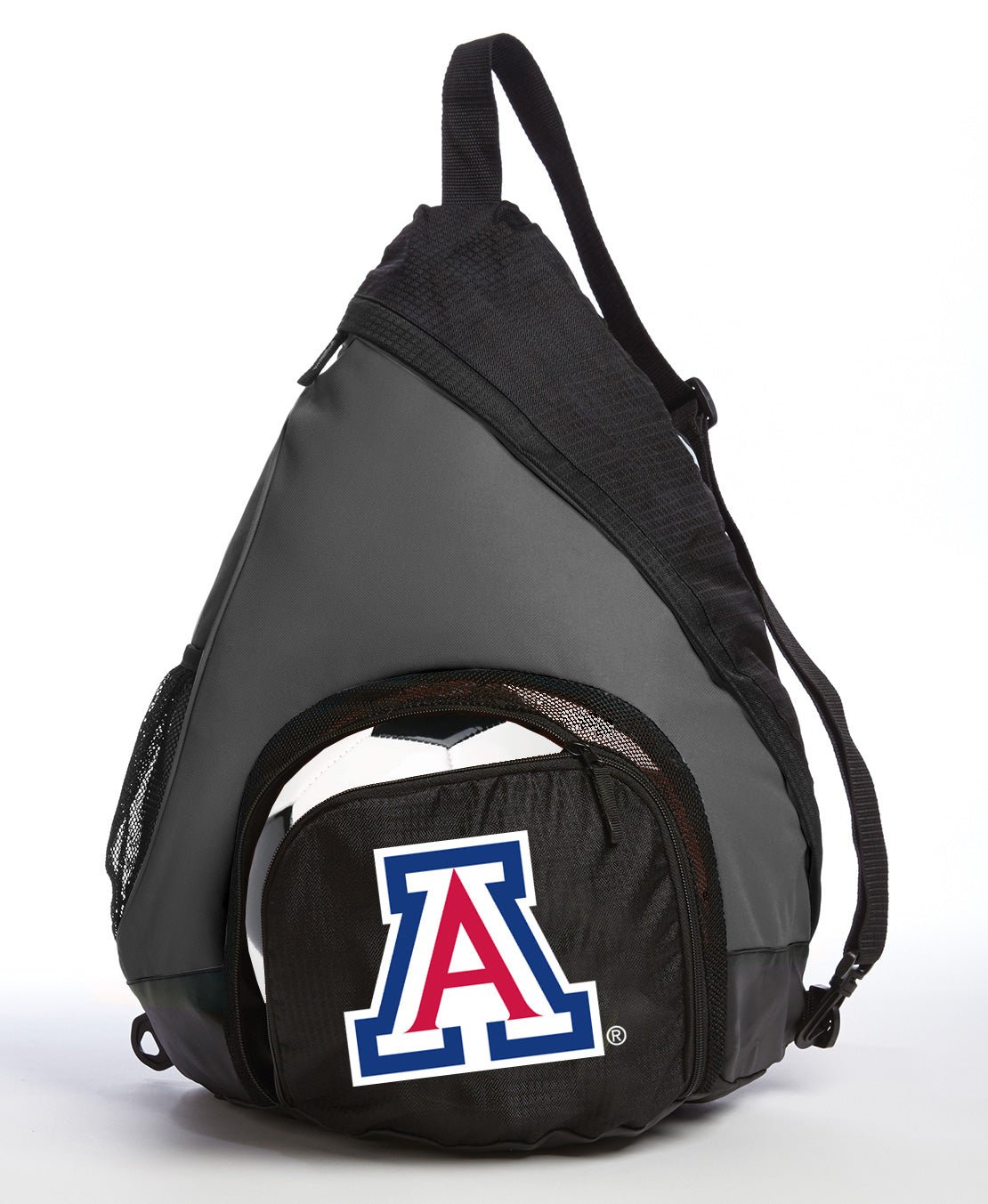 University of Arizona Sling Backpack Arizona Wildcats Bag with Soccer Ball or Volleyball Bag Sports Gear Compartment Practice Bag Black