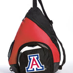 University of Arizona Sling Backpack Arizona Wildcats Bag with Soccer Ball or Volleyball Bag Sports Gear Compartment Practice Bag Red