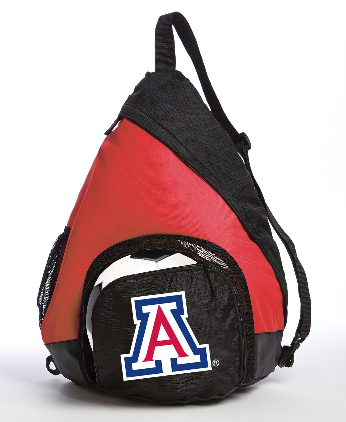 University of Arizona Sling Backpack Arizona Wildcats Bag with Soccer Ball or Volleyball Bag Sports Gear Compartment Practice Bag Red