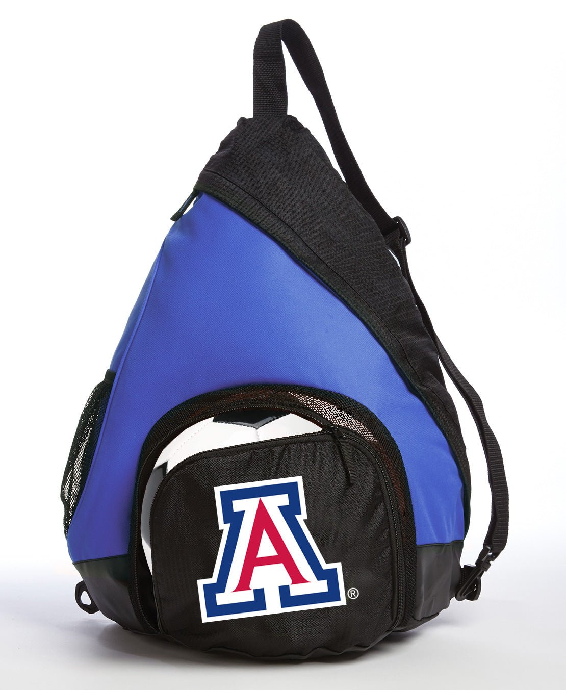 University of Arizona Sling Backpack Arizona Wildcats Bag with Soccer Ball or Volleyball Bag Sports Gear Compartment Practice Bag Blue