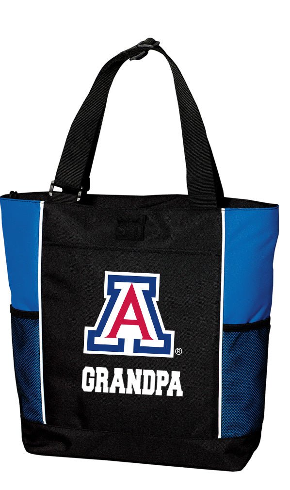 University of Arizona Tote Bag Arizona Wildcats Carryall Tote Grandpa on Blue
