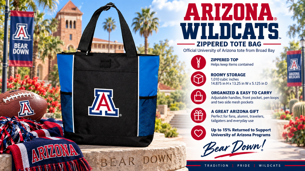 Arizona Wildcats Tote Bag - Gameday or Everyday Bag Blue