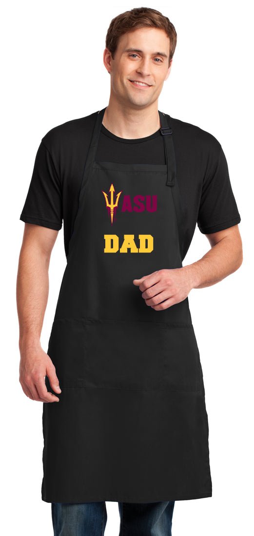 Arizona State Large Apron ASU Apron - Adjustable with Pockets Dad on Black