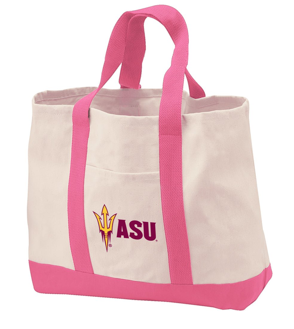 Arizona State Canvas Tote Bag ASU Classic Tote Pink
