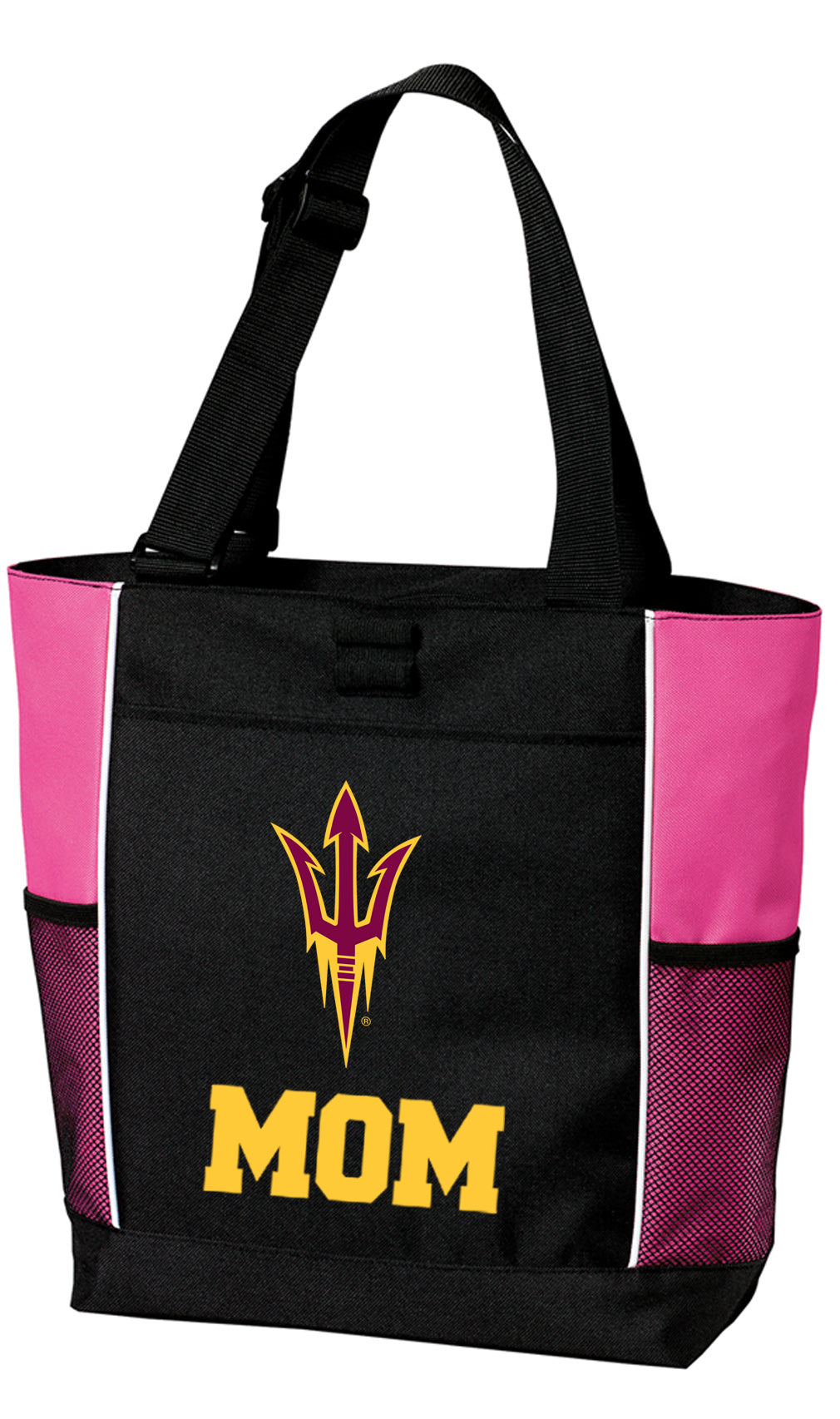 ASU Tote Bag – Arizona State Sun Devils Carryall Everyday Tote Mom on Pink