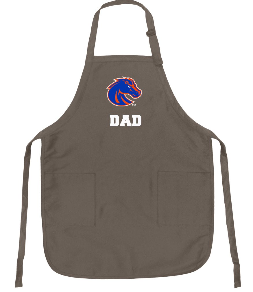 Boise State Apron Broncos Apron - Stain Resistant Fabric Dad on Khaki