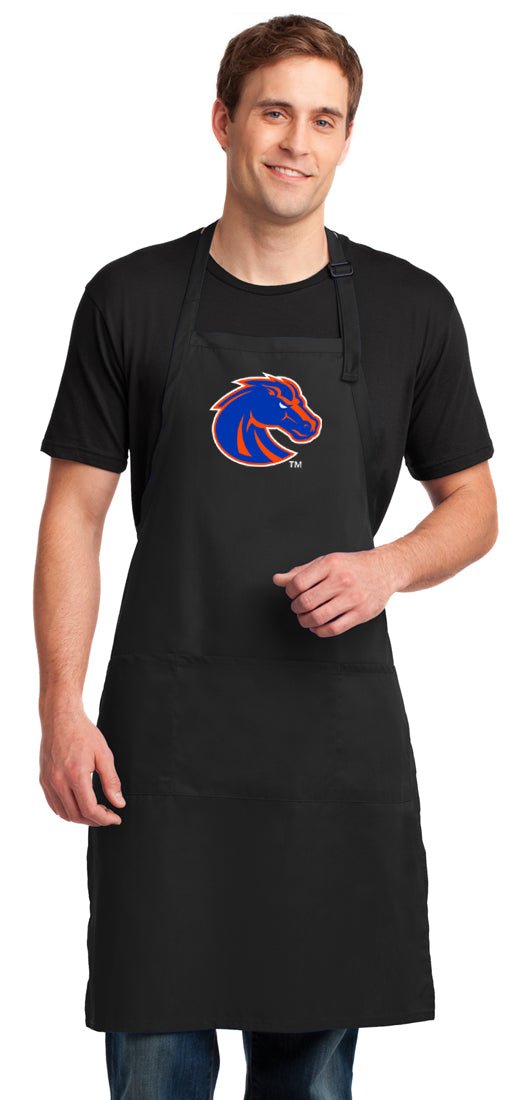Boise State Large Apron Broncos Apron - Adjustable with Pockets Black
