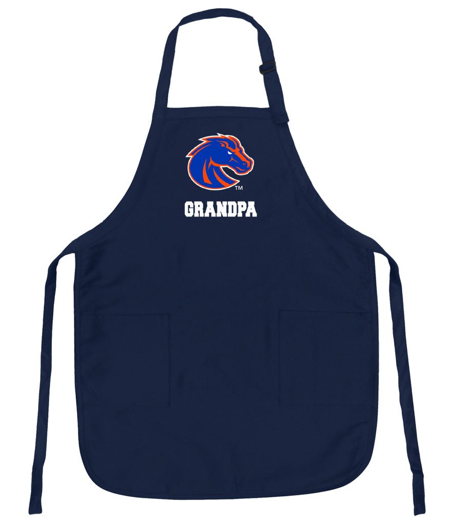 Boise State Apron Broncos Apron - Stain Resistant Fabric Grandpa on Navy