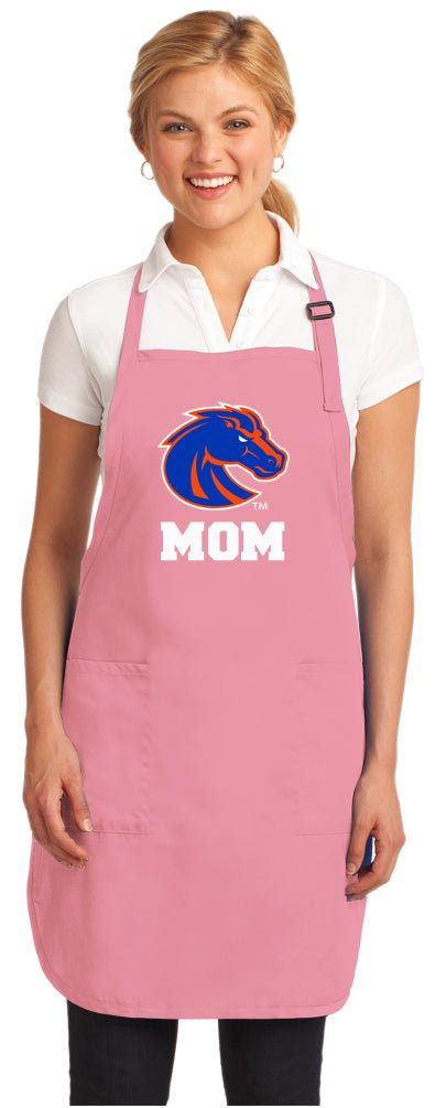Boise State Apron Broncos Apron - Stain Resistant Fabric Mom on Pink