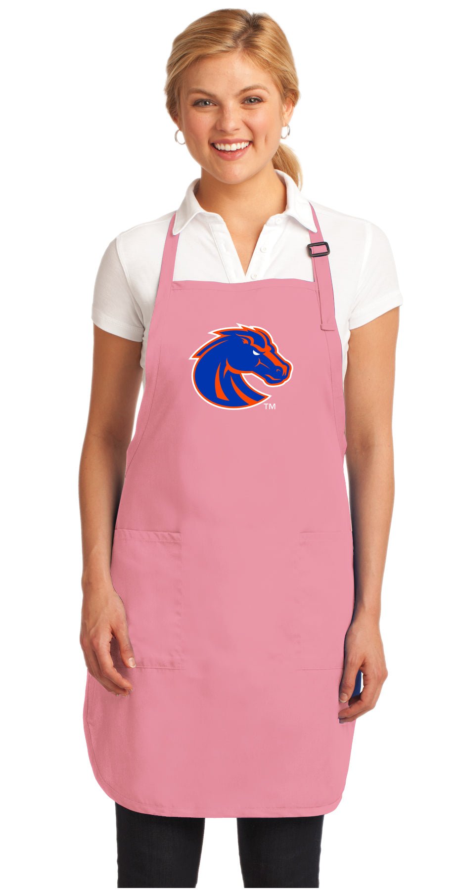 Boise State Apron Broncos Apron - Stain Resistant Fabric Pink