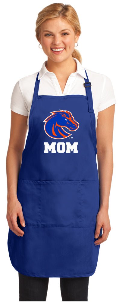 Boise State Apron Broncos Apron - Stain Resistant Fabric Mom on Blue