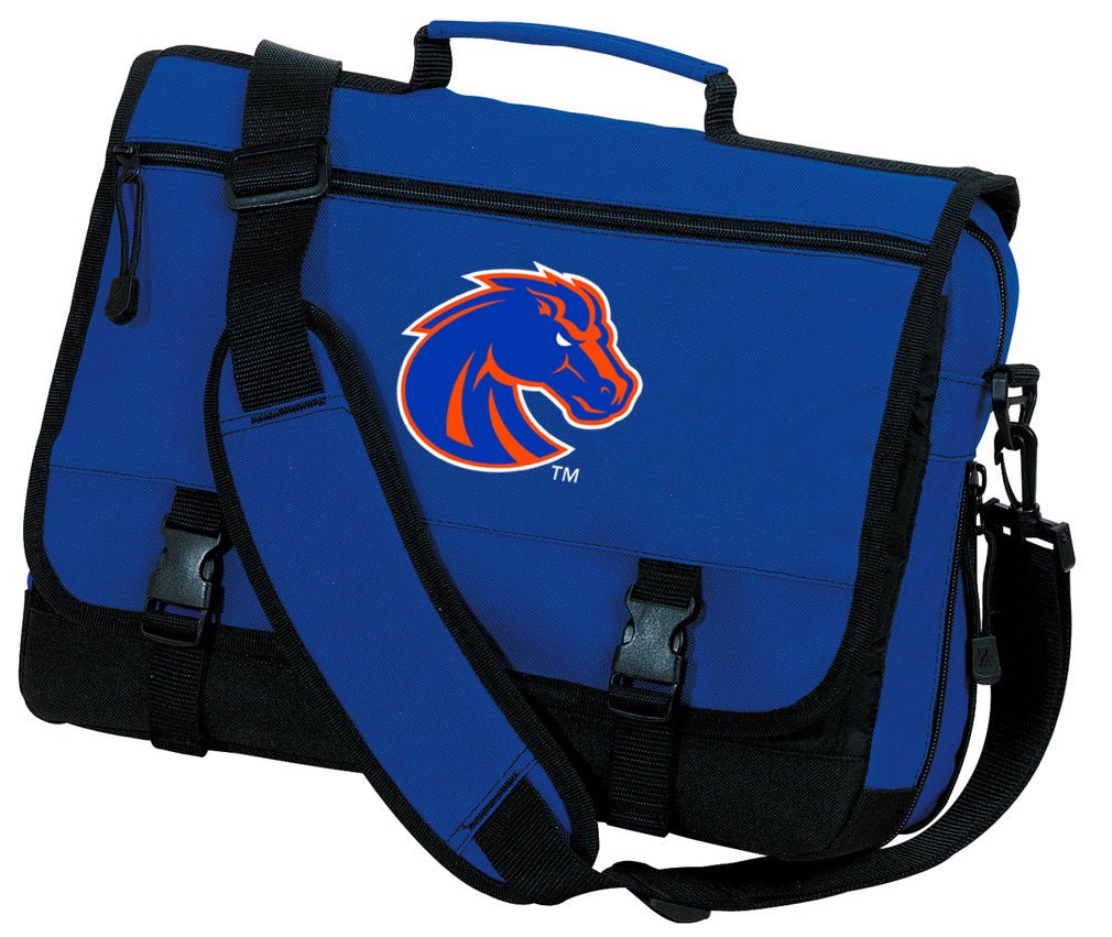 Boise State Laptop Computer Bag - Messenger Bag Briefcase Blue