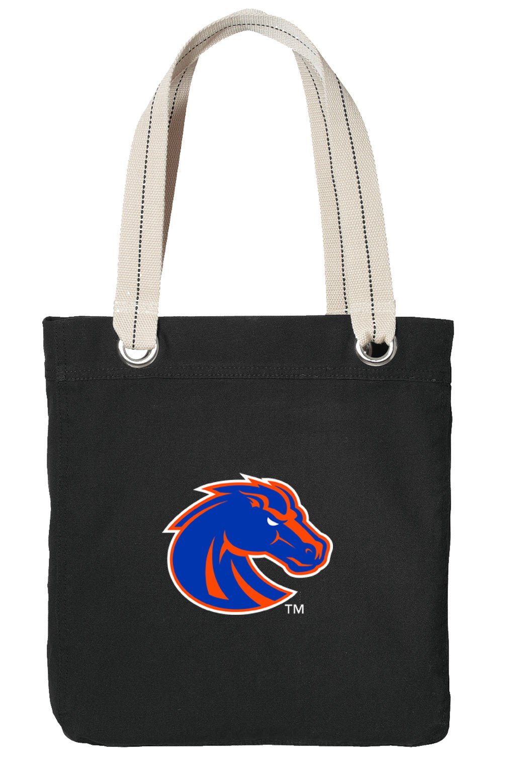 Boise State Tote Bag Broncos Deluxe Canvas Shoulder Bag Black
