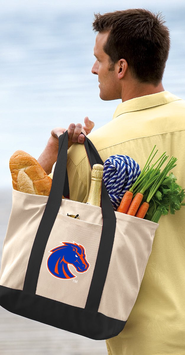 Boise State Canvas Tote Bag Broncos Classic Tote Black