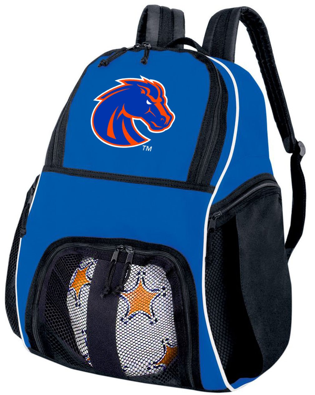 Boise State Soccer Ball Backpack or Broncos Volleyball Sports Gear Bag Blue