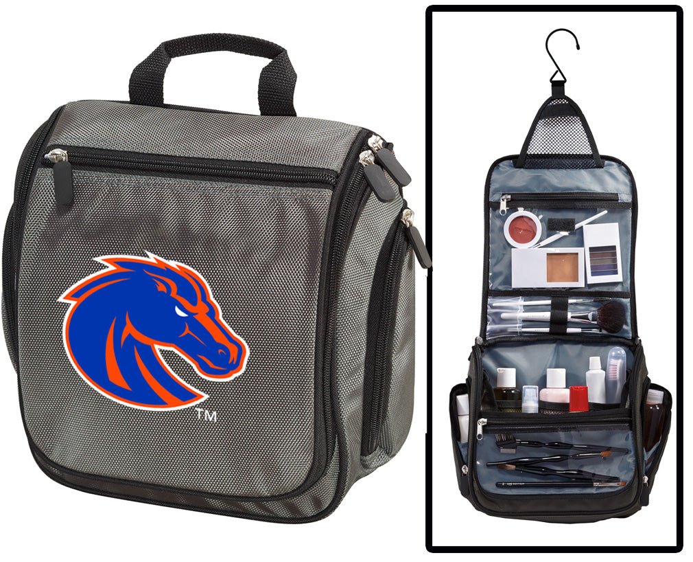 Boise State Toiletry Bag or Mens Travel Shaving Kit Gray