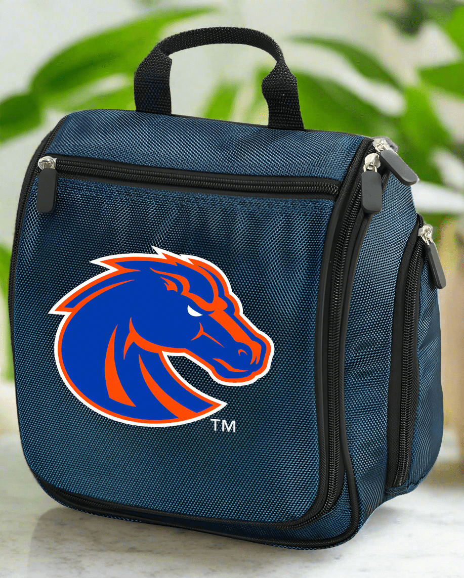 Boise State Toiletry Bag or Mens Broncos Travel Shaving Kit Navy