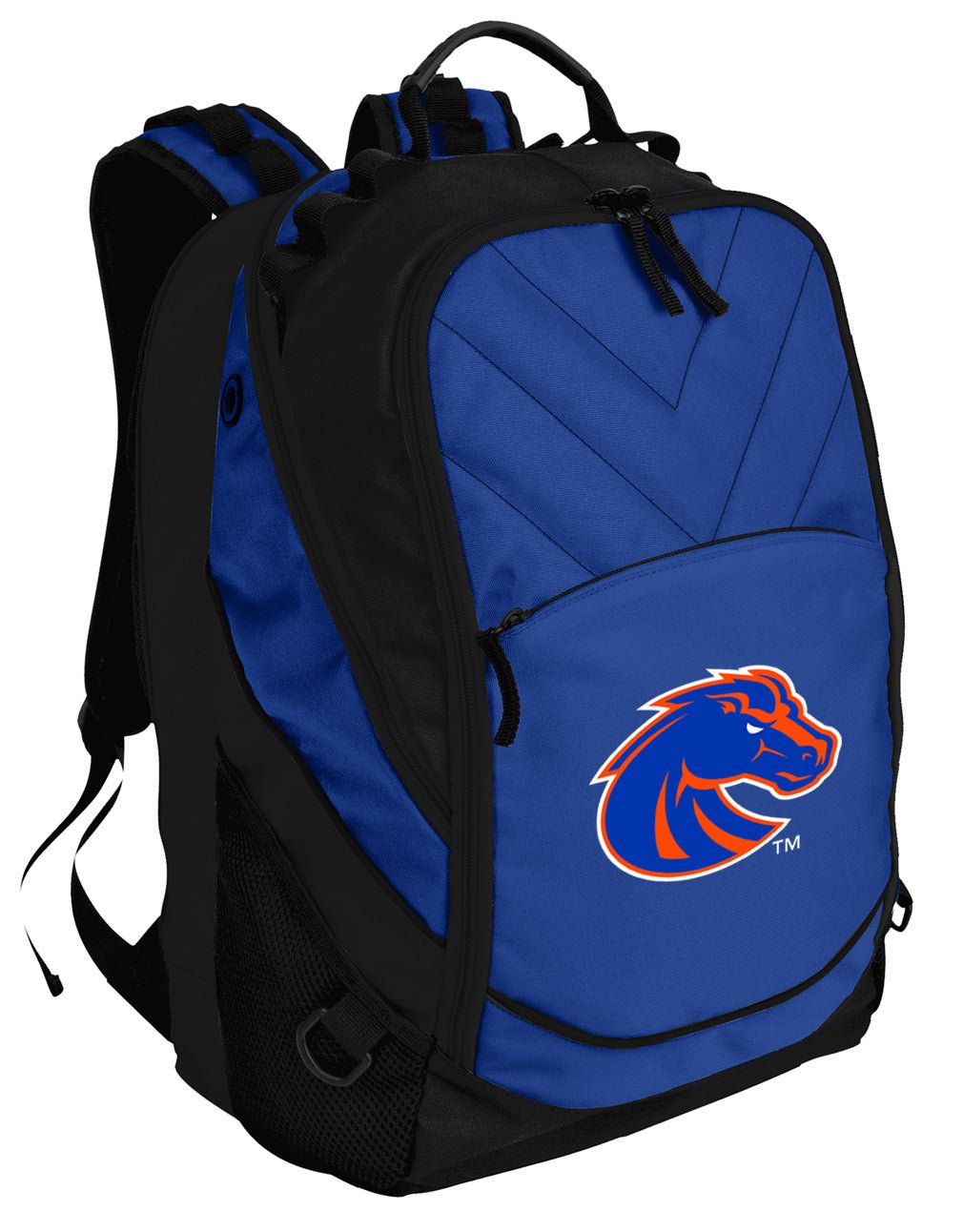 Boise State Laptop Backpack – Official Boise State Broncos Bookbag – 17" Laptop Sleeve, NCAA School Gear – 600D Polyester Blue