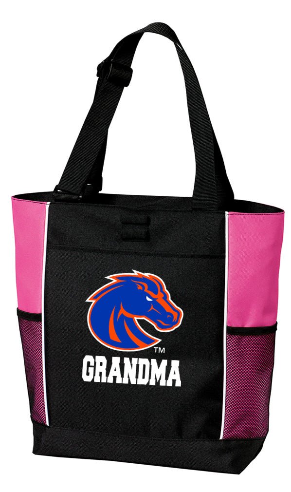 Boise State Tote Bag Broncos Carryall Tote Grandma on Pink