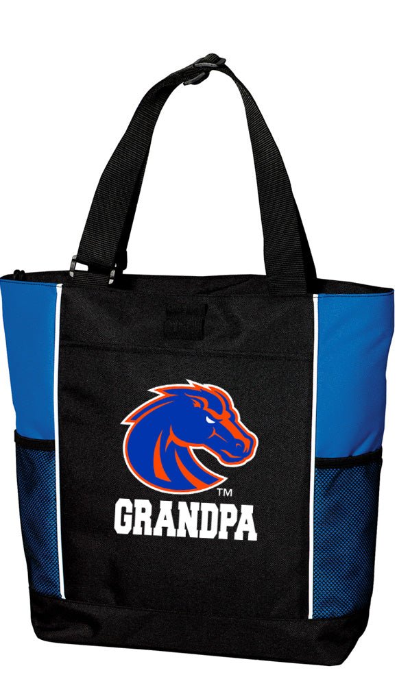 Boise State Tote Bag Broncos Carryall Tote Grandpa on Blue