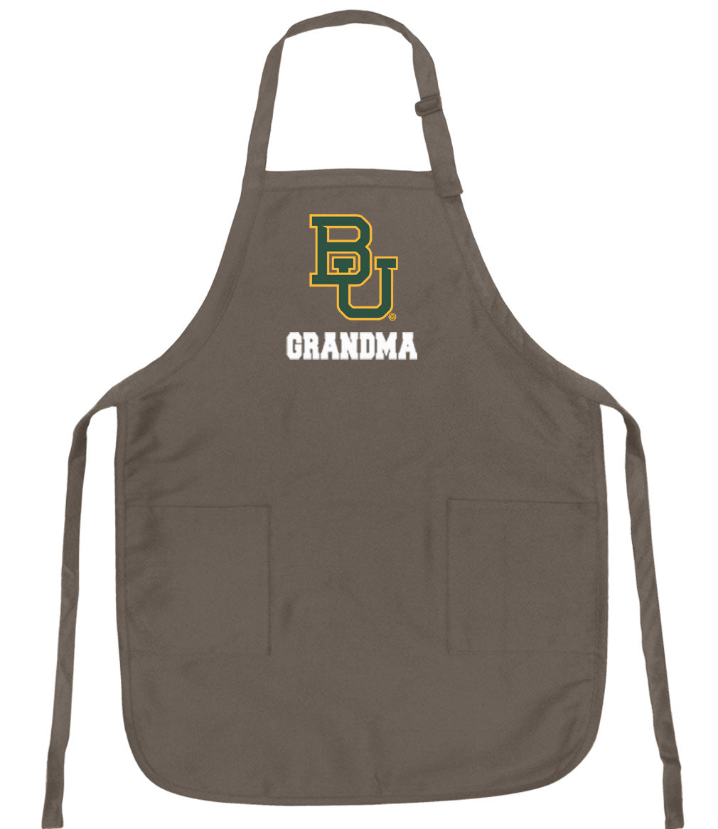 Baylor University Apron BU Bears Apron - Stain Resistant Fabric Grandma on Khaki