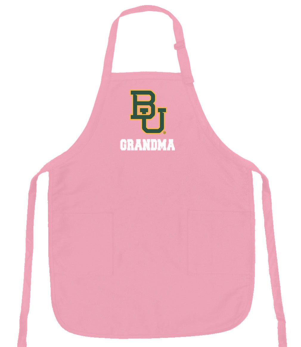 Baylor University Apron BU Bears Apron - Stain Resistant Fabric Grandma on Pink