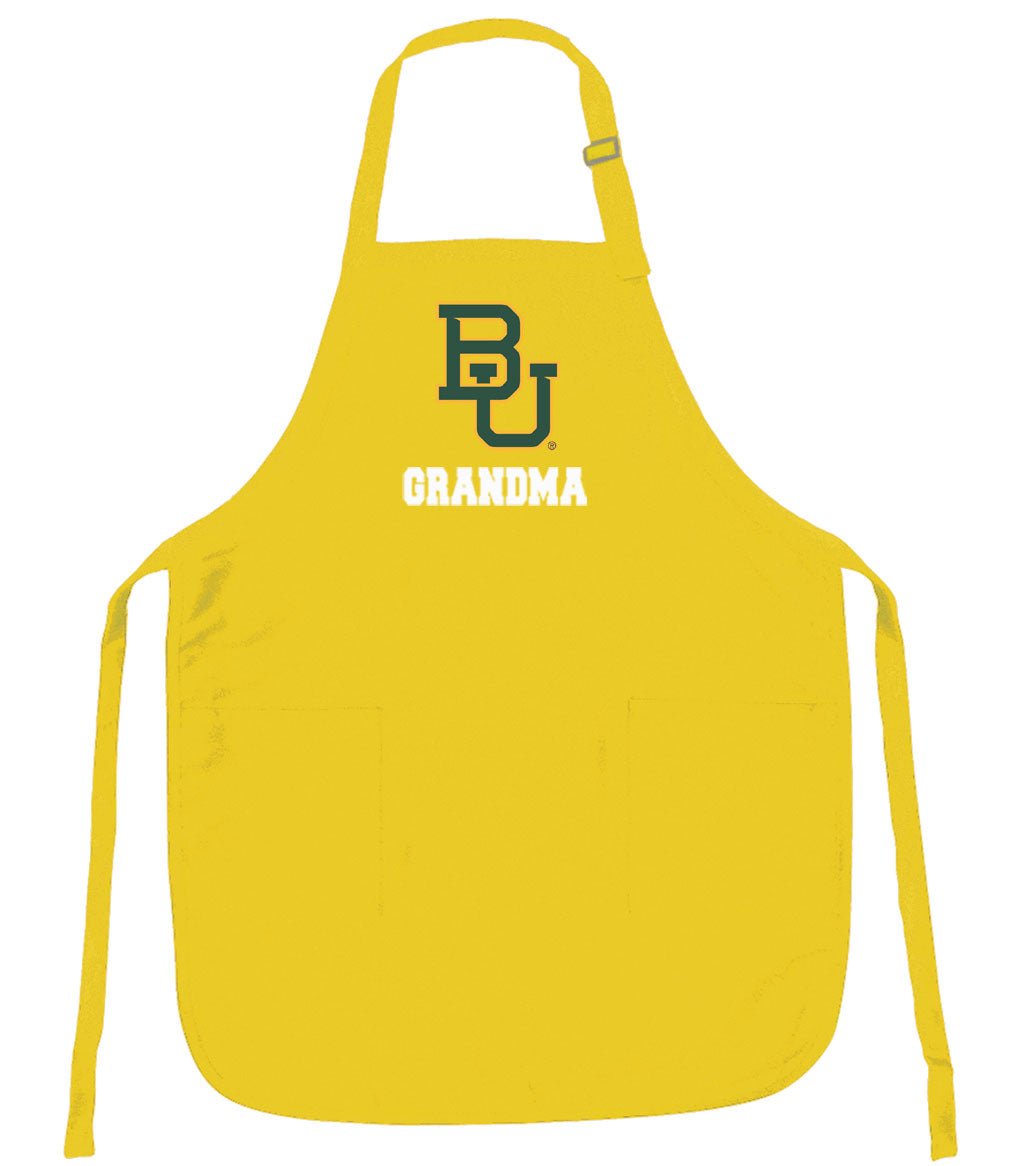 Baylor University Apron BU Bears Apron - Stain Resistant Fabric Grandma on Yellow
