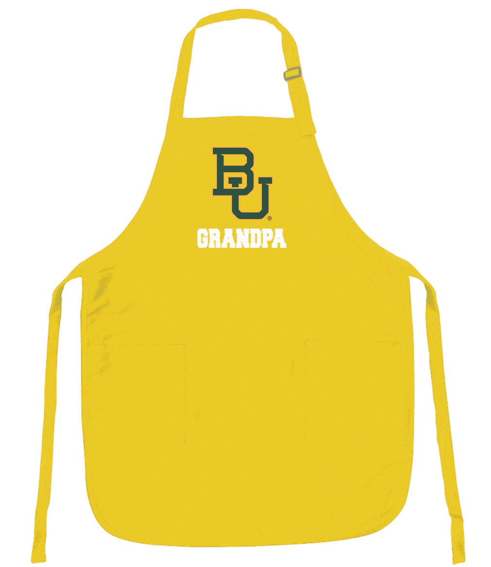 Baylor University Apron BU Bears Apron - Stain Resistant Fabric Grandpa on Yellow