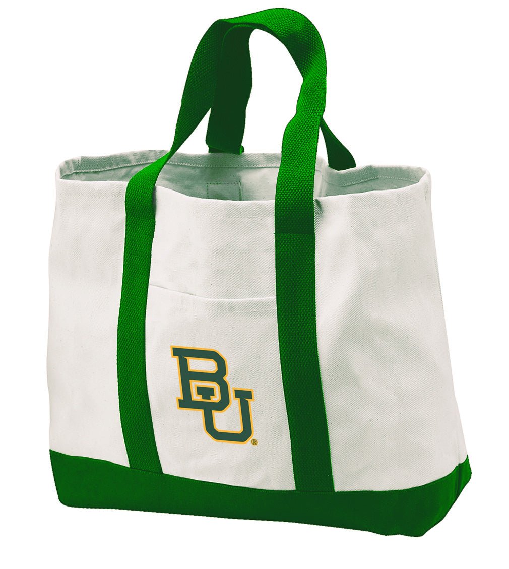 Baylor University Canvas Tote Bag BU Bears Classic Tote Green