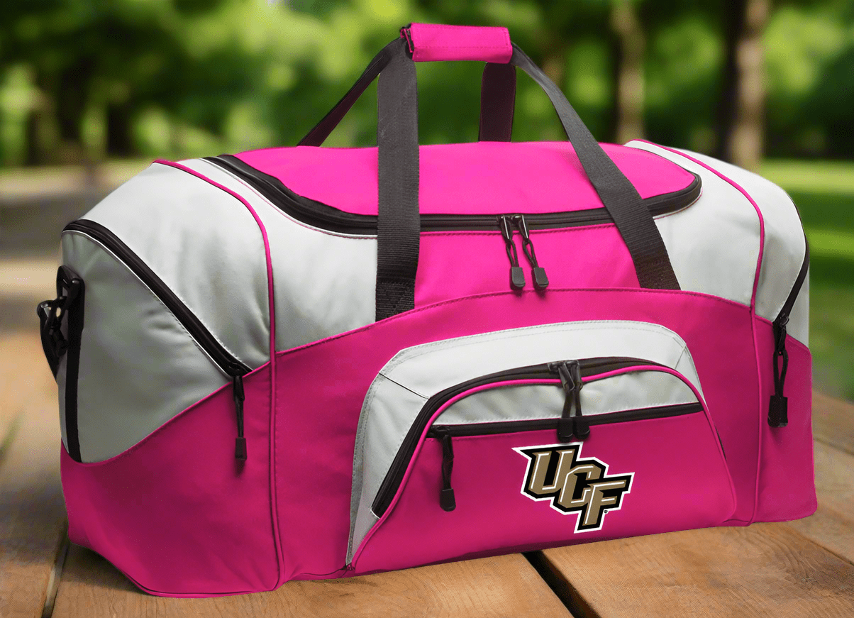 UCF Large Duffel Bag – Central Florida Knights Suitcase & Luggage Bag Pink